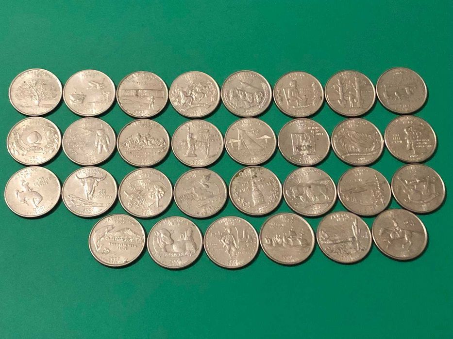 Монети США: квотери (25 центів) (ОНОВЛЕНО)