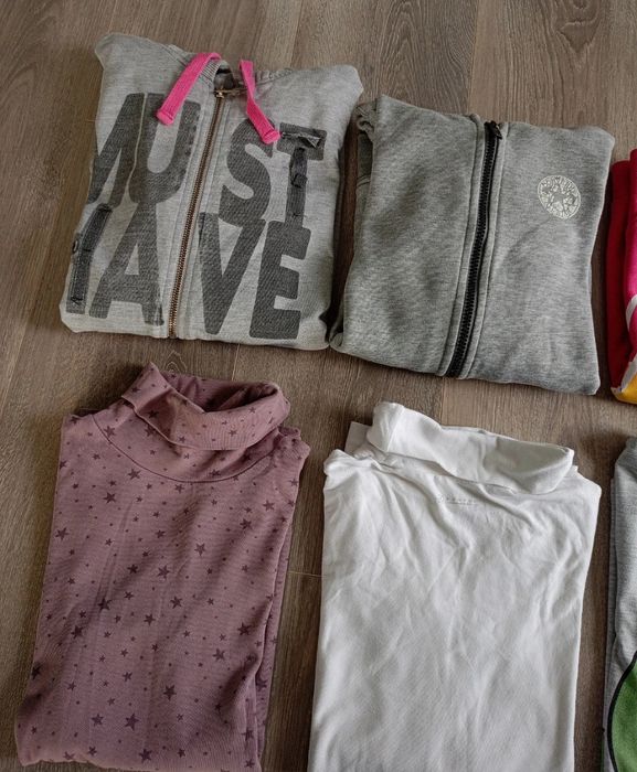 Zestaw ubrań dziewczęcych komplet 6 sztuk bluzy