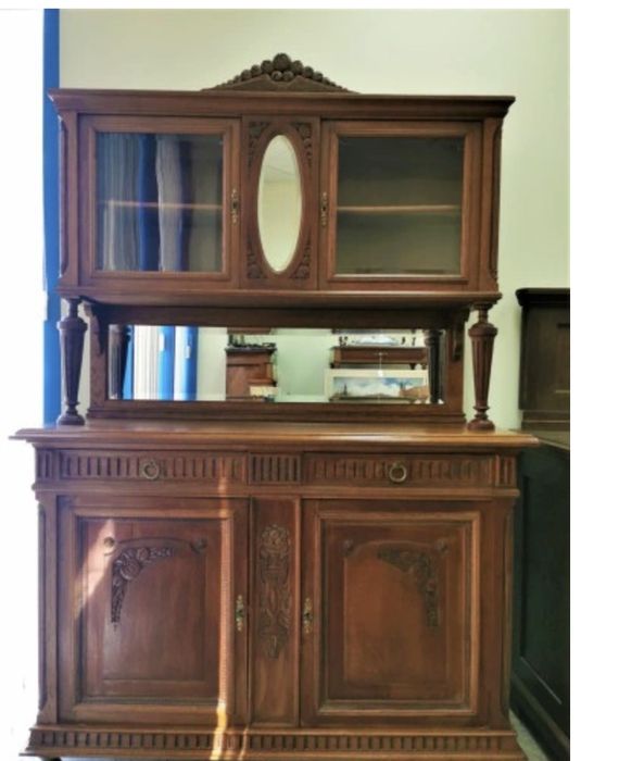 Kredens secesyjny drewniany