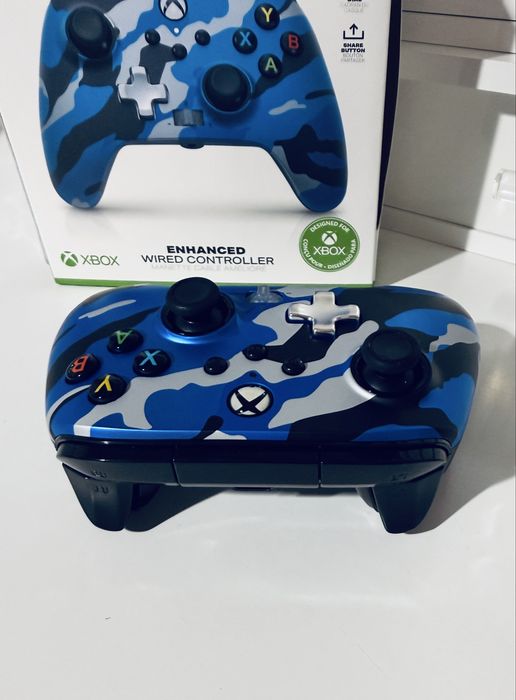 Pad do konsoli Kontroler POWERA Enhanced Camo Niebieski moro Xbox