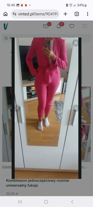Kombinezon damski jak garnitur elegancki rozmiar M