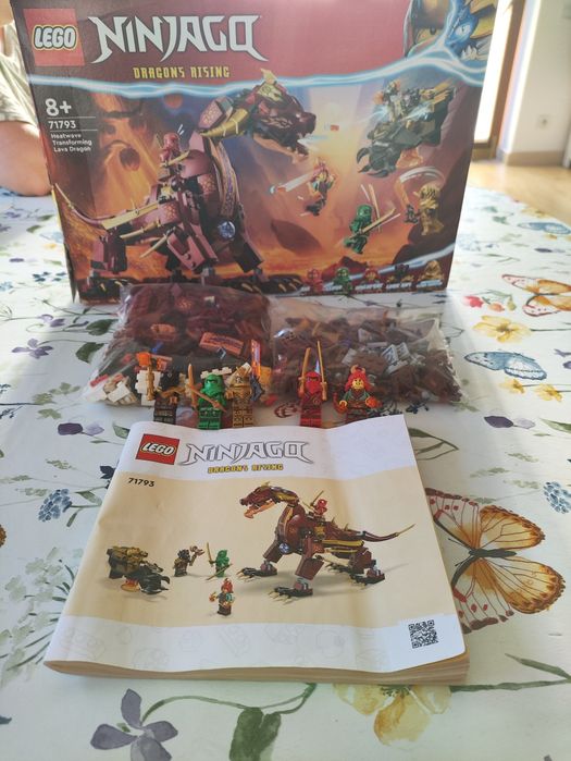 Zestaw LEGO Ninjago - Lawowy smok zmieniający się w falę ognia 71793