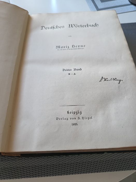 Stary słownik języka niemieckiego 3 tom 1895 r