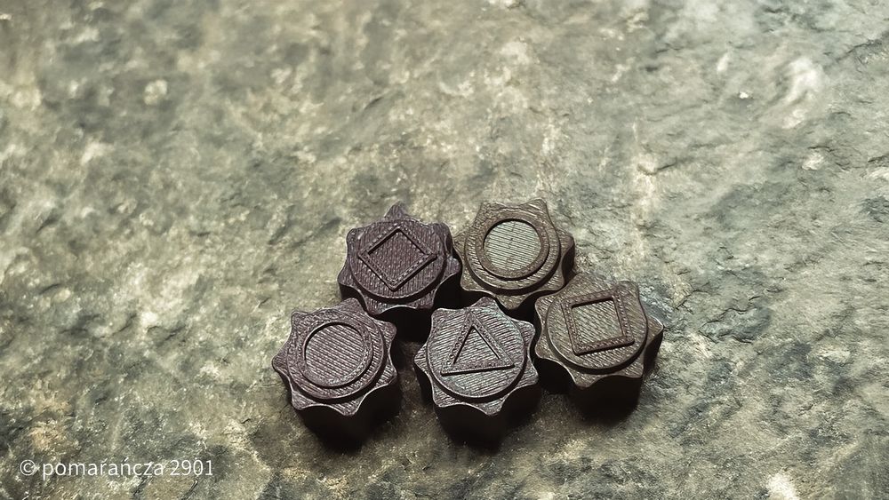 Gonggi z Drukarki 3D – Każdy Inny | Unikalny Kolor Tęczy | 5g Sztuka