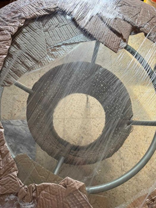 Mesa de cozinha de vidro