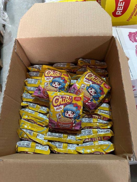 Вермішель швидкого приготування Chibi / Чібі / 65г / відро 85г в асорт