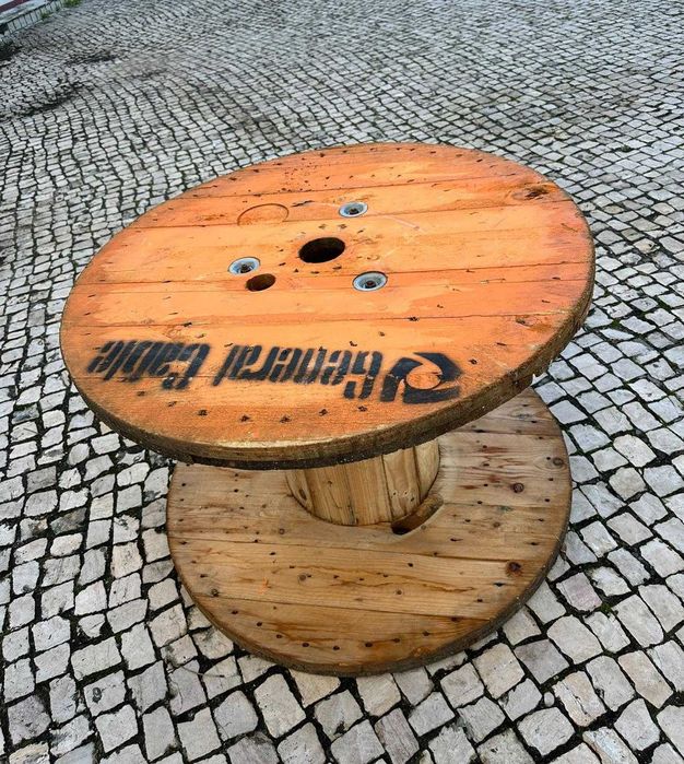 Bobines de madeira antigas para artesanato 3 unidades