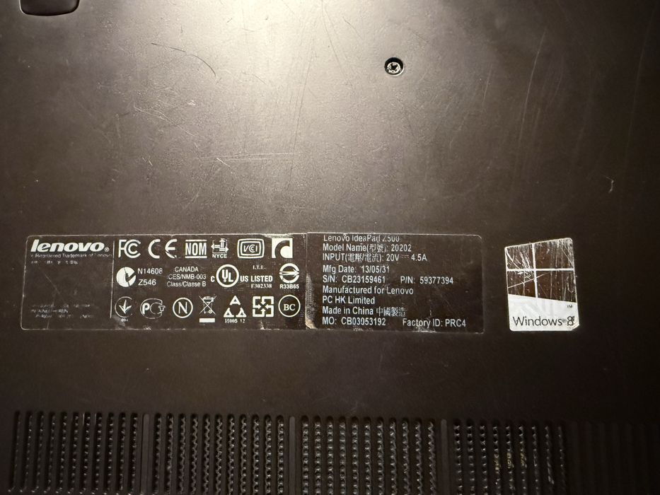 Laptop Lenovo IdeaPad 2500