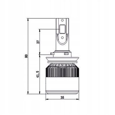 Żarówki H11 12V Led C6 Cob 7600Lm 72W 6000K 2Szt