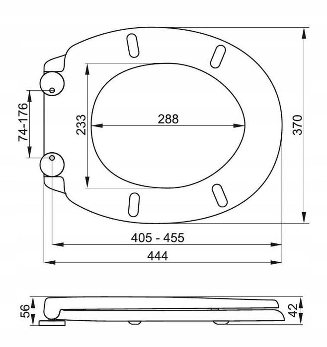 Wolnoopadająca Deska Sedesowa FALA z Funkcją Wypinania