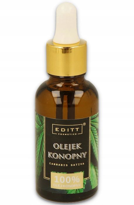 Olejek Konopny 100% Editt Cosmetics Regeneracja Nawilżenie Sebum