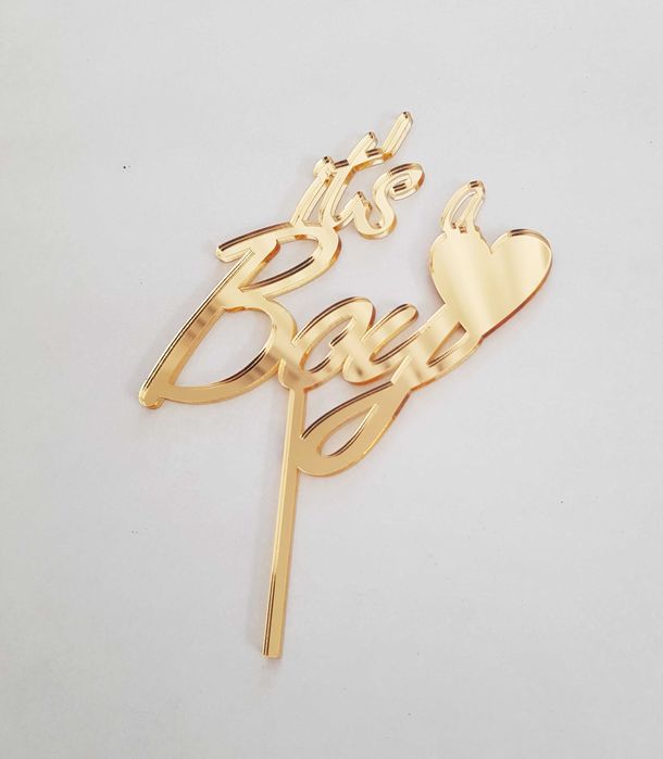 Topper spersonalizowany złoty