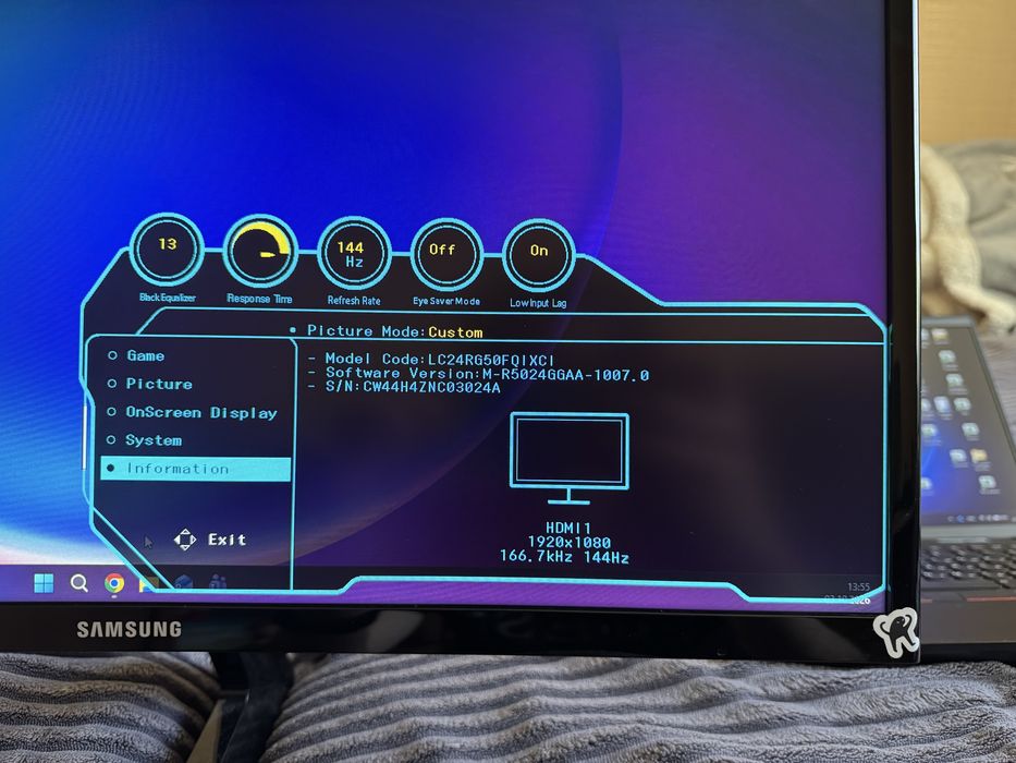 Монітор Samsung 24 дюйми FullHD 144Гц