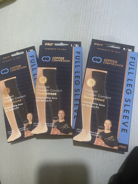 компресійний мідний рукав на ногу