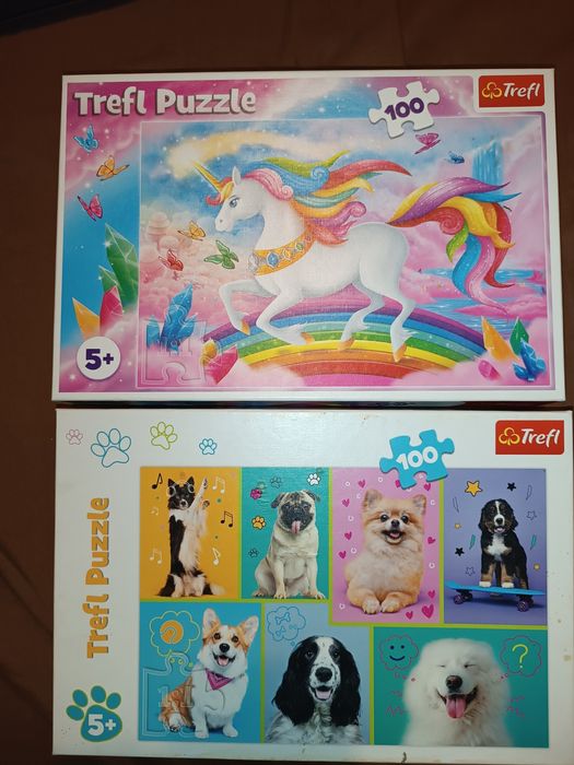 Puzzle trefl 5+ 100 elementów 2 zestawy