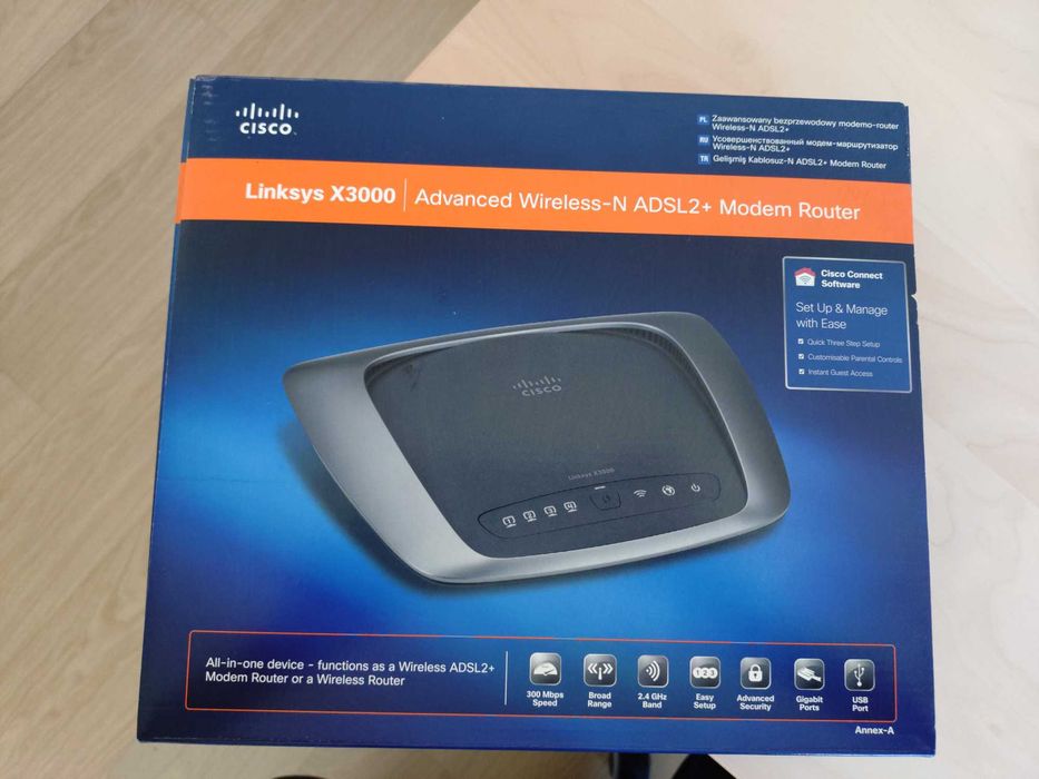 Linksys X3000 ADSL2+ Modem Router
