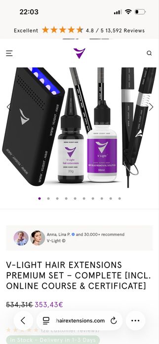 Kit V Light para Extensões Capilares – Novo
