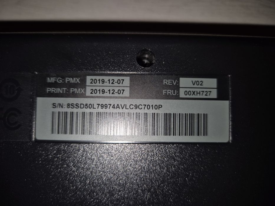 Klawiatura przewodowa USB Lenovo FRU 00XH727 z  numeryczną NOWA / A04