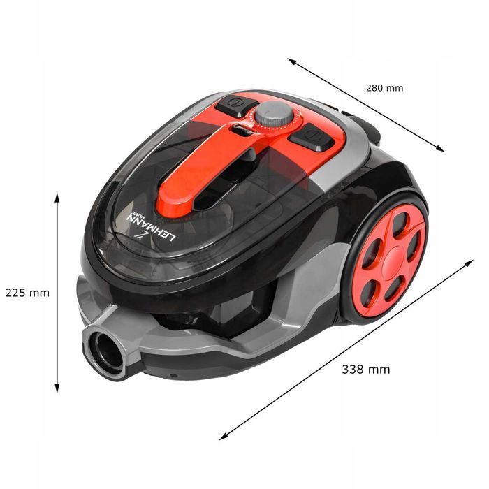 odkurzacz cyklonowy lehmann bezworkowy turboszczotka max 4000w cichy