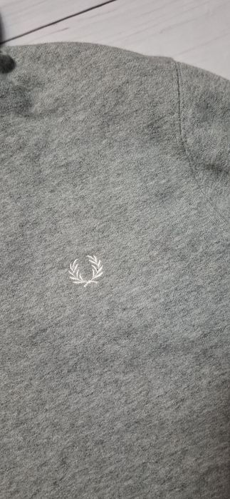 FRED PERRY bluza męska, komin, stójka, golf, logo, premium 100% cotton