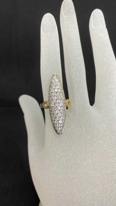 Złoty Pierścionek z cyrkoniami 14ct 585, 6,89g, rozmiar: 17