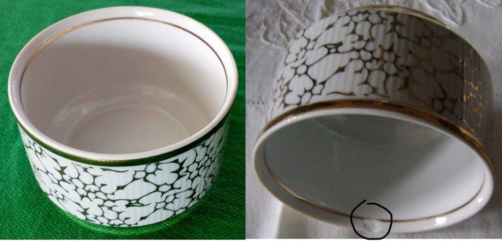 Serwisy Chodzież biało-złoty fason Roman marmurek 2 w 1