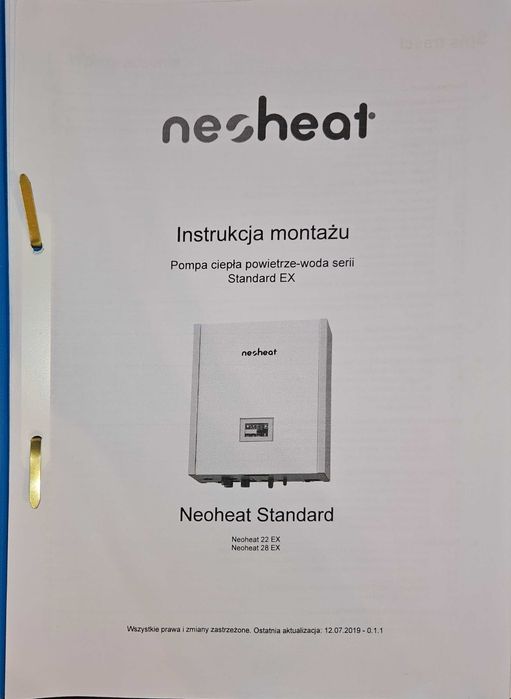 Pompa ciepła NEOHEAT 11,2 kW Standard EX stan bdb. Okazja