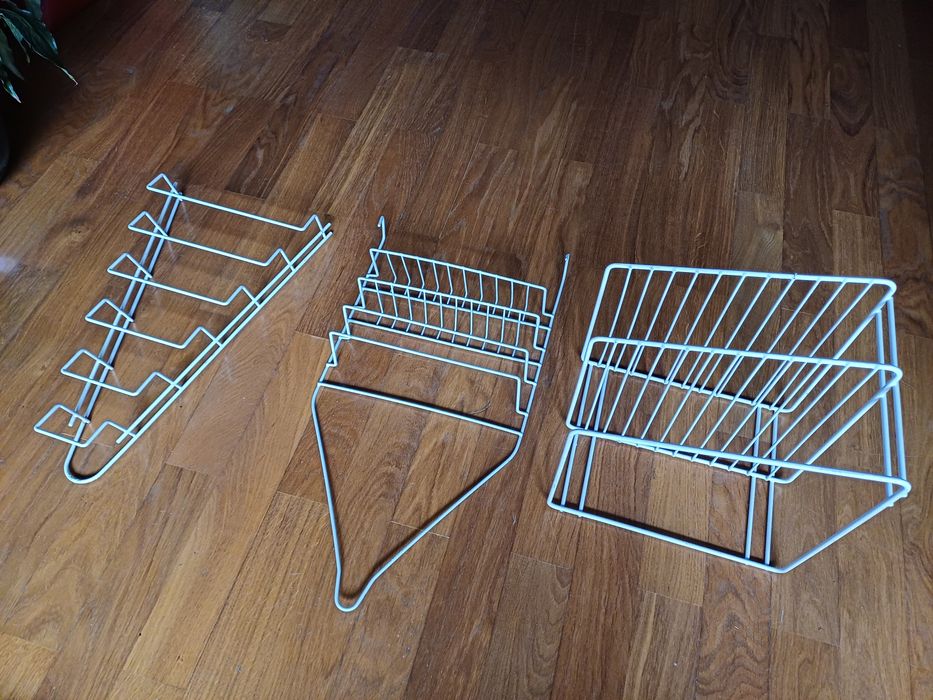 Conjunto de 3 suportes brancos para casa de banho