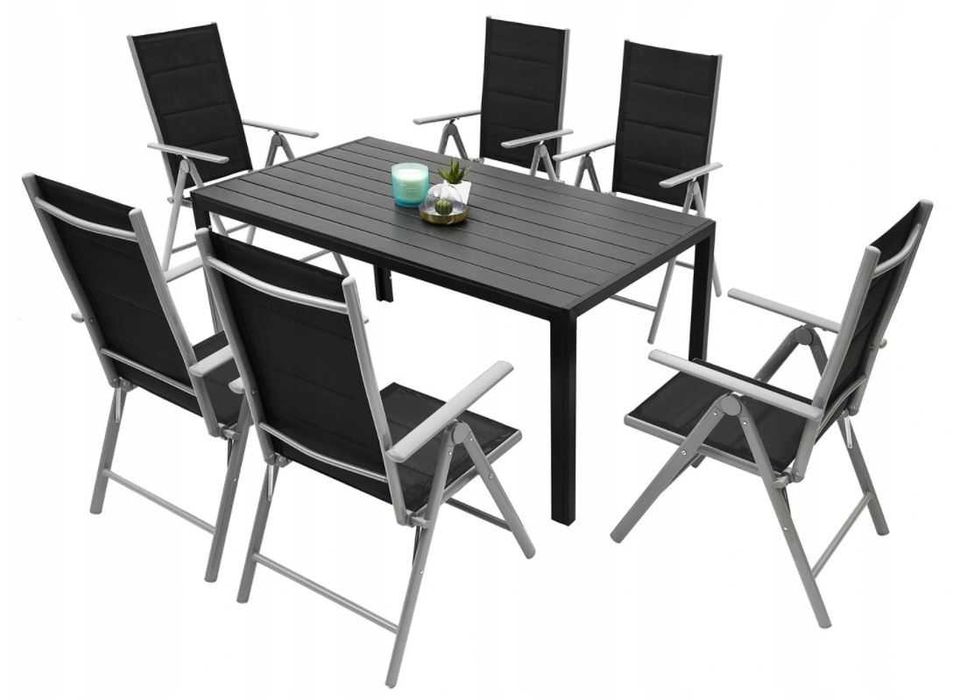 Meble Ogrodowe Zestaw STÓŁ 6+1 NA TARAS BALKON