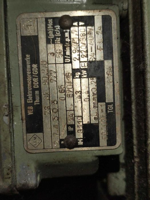 Мотор редуктор німецкий, германский, ГДР, мотор-редуктор інструм.