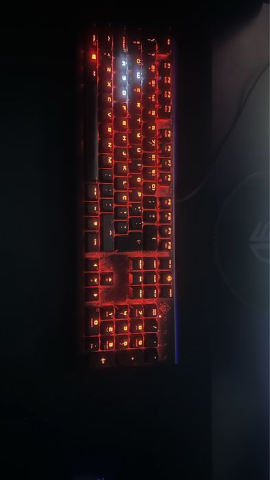 Teclado Gaming HP ONEN Encoder Red (mecânico)