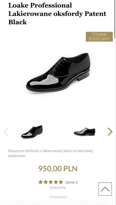 Lakierki loake lifestyle męskie rozmiar 10 (ok 45 eu) raz zalożone