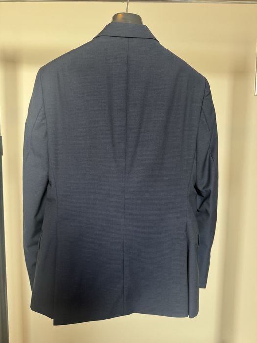 Garnitur męski Pako Lorente, slim fit, granatowy, pokrowiec