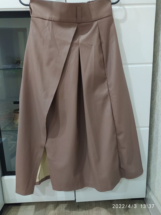 Юбка эко кожа миди