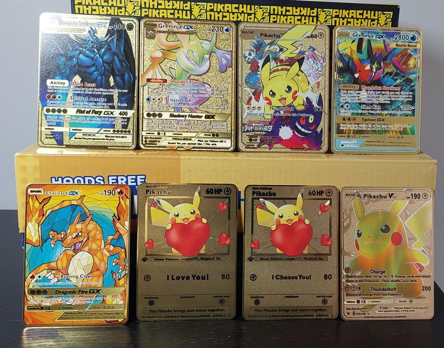 Cartas de Metal Pokemon feitas em Metal Verdadeiro NOVAS