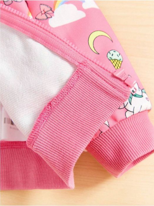 Casaco Rosa "Unicórnio" (9-12M) NOVO