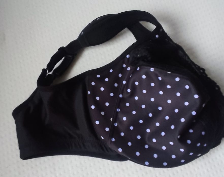 Glamorise biustonosz z koronką w kropki 36 G