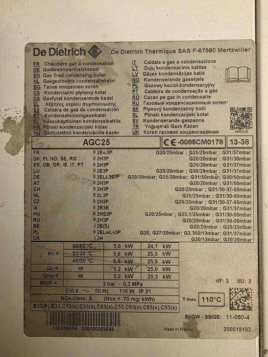 Kocioł gazowy DeDietrich AGC25 Modulens