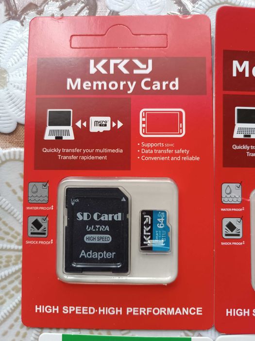 Нова карта пам'яті Alunx microSD 64GB Class 10 SD адаптер