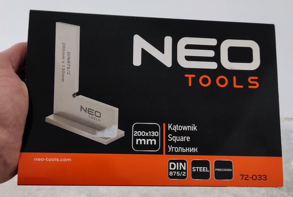 Kątownik Neo Tools 200x130 72-033 DIN875/3 Nowy z dowodem zakupu