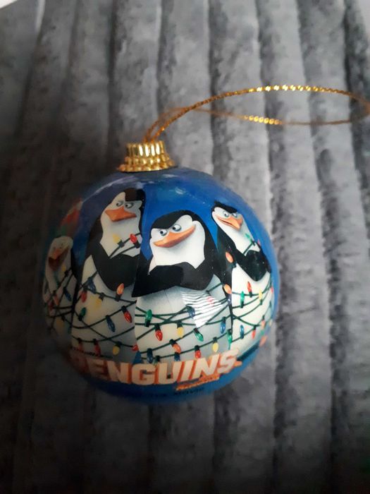 Bombka Pingwiny z Madagaskaru plastik