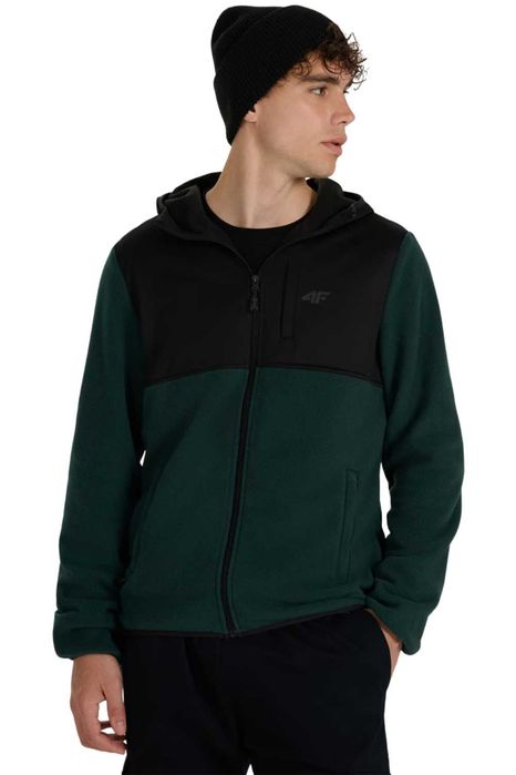 Polar bluza z kapturem regular męski ciepły 4F: różne rozmiary