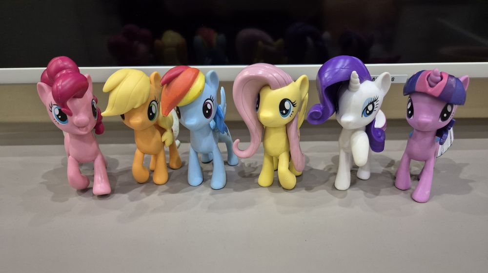 Май Литл Пони 6 шт,хвост меняет цвет от воды.