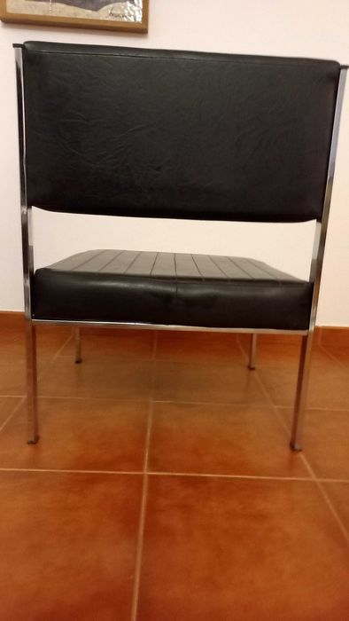 Vintage Cadeira de Metal Cromado