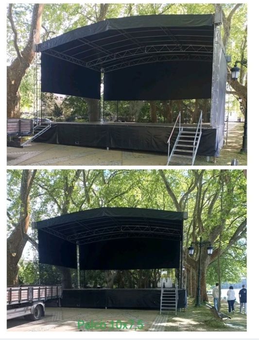 Palco Tradicional 10x7,5 com escada.