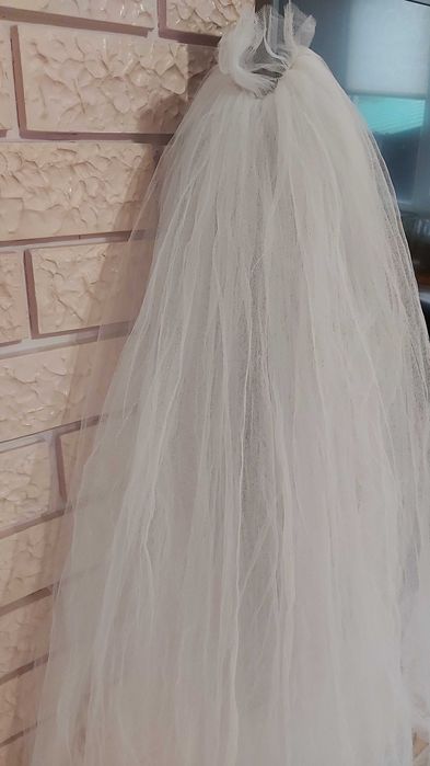 Новая трехярусная свадебная фата, можно для дивишника