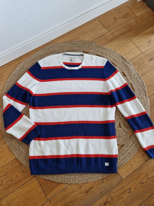 Tom Tailor XXL bawelniany sweter sweterek pasy bawelna