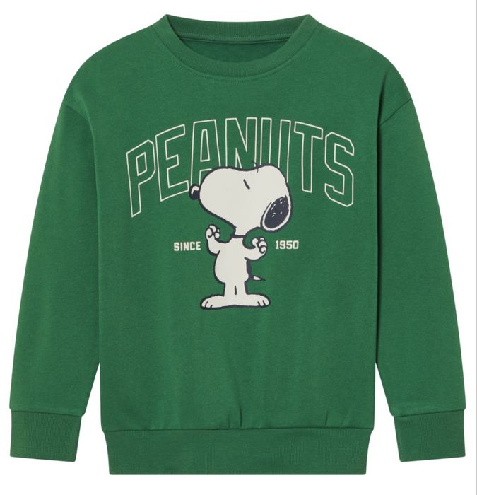 Nowa 98/104 BLUZA dresowa Snoopy zielona chłopięca