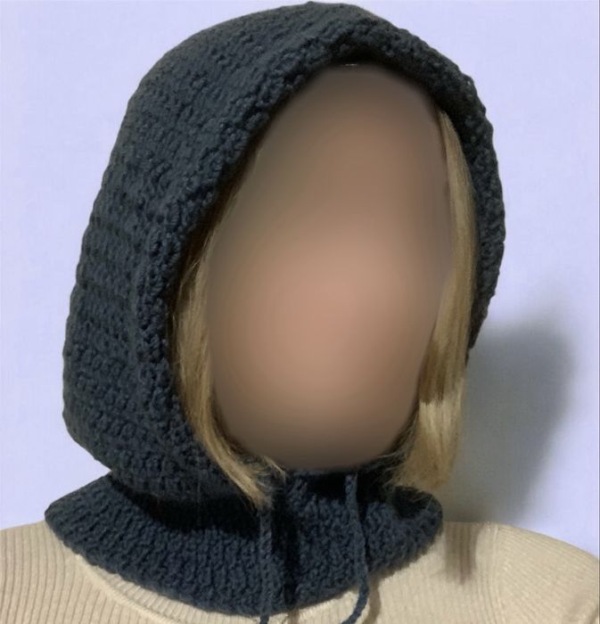 Вʼязаний берет + капор