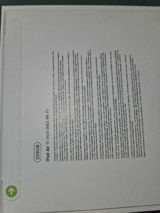 Pad Air 11 - inch (M2) 256GB Nowy Nieodpakowany